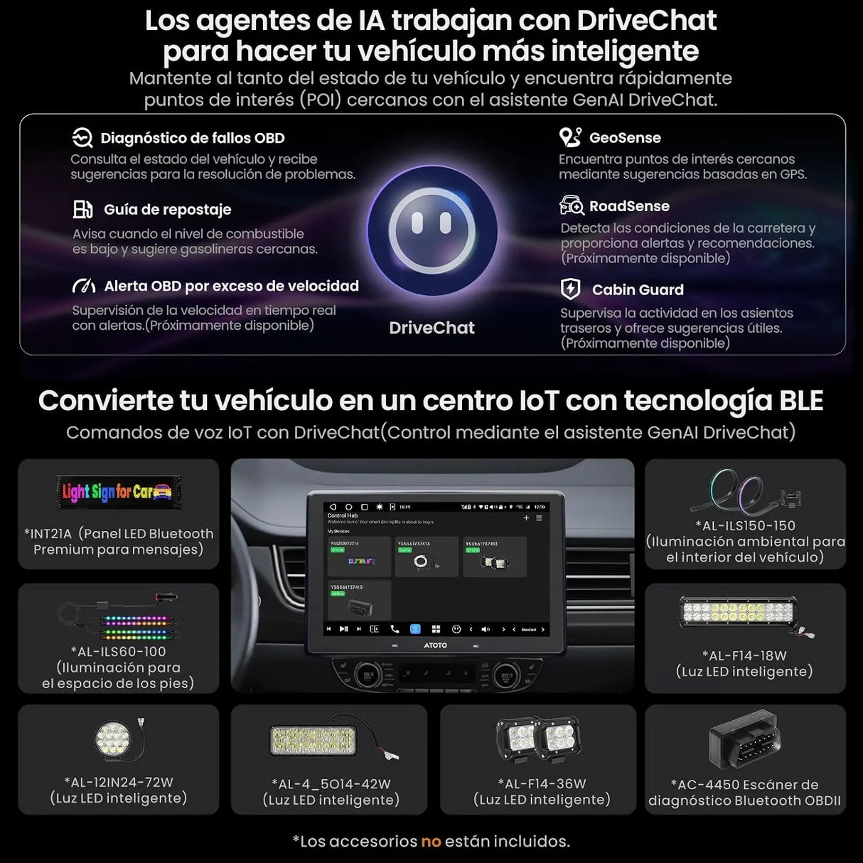 ATOTO V10G110OC 10,1" Radio Android para Coche 1 DIN & 2 DIN, 6GB+128GB, CarPlay y Android Auto Inalámbricos, 4G LTE/WiFi, GPS, Bluetooth 5.4 aptX HD, DSP 24B-EQ, DVR 4 Canales, Karaoke en el Coche, Asistente AI