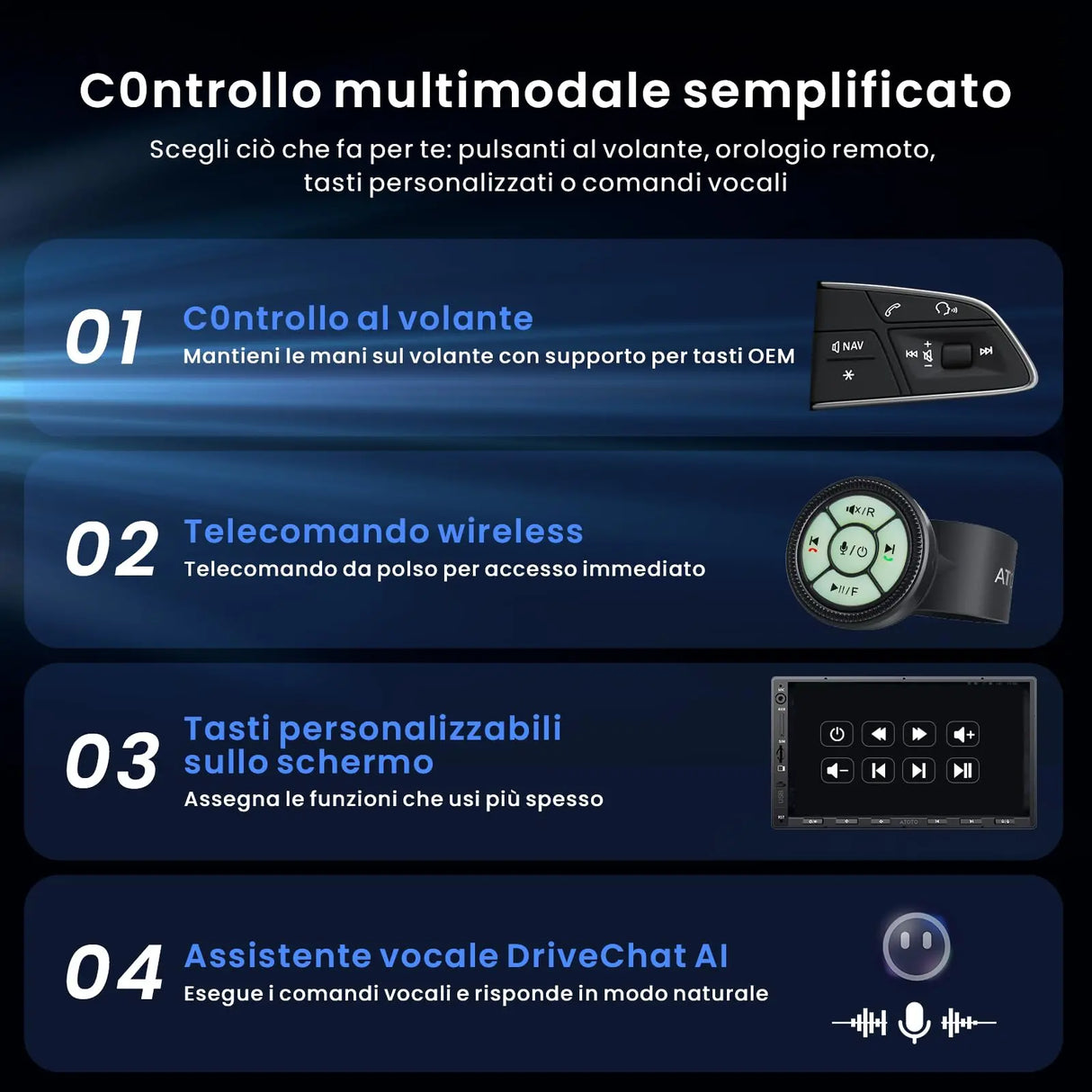 ATOTO X10G2A7E Autoradio 2 DIN 7" Android con Navigazione Integrata, 8+128G, CarPlay Wireless, Android Auto Wireless, ChatGPT AI, 4G LTE, Doppio Telefono, Bluetooth