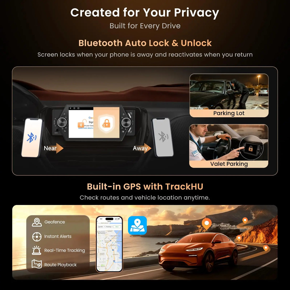 ATOTO A5LG1A5T 5" Single Din Android Car Stereo with Apple CarPlay & Android Auto, Bluetooth, WiFi, USB QC 2.0 Fast Charging, GPS Tracking, AUX-in, LRV, SWC