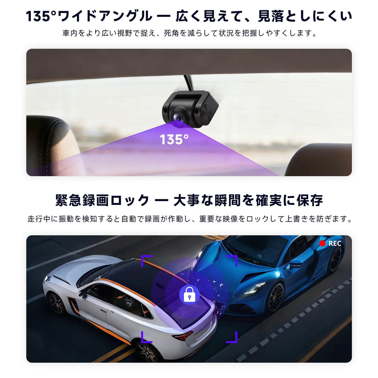 ATOTO AC-HN9CBV2 車内カメラ(前方撮影・後部車内取付)|AHD 1080p・30fps・スターライト暗視・135°広角・ループ録画・駐車モード・V10シリーズ専用