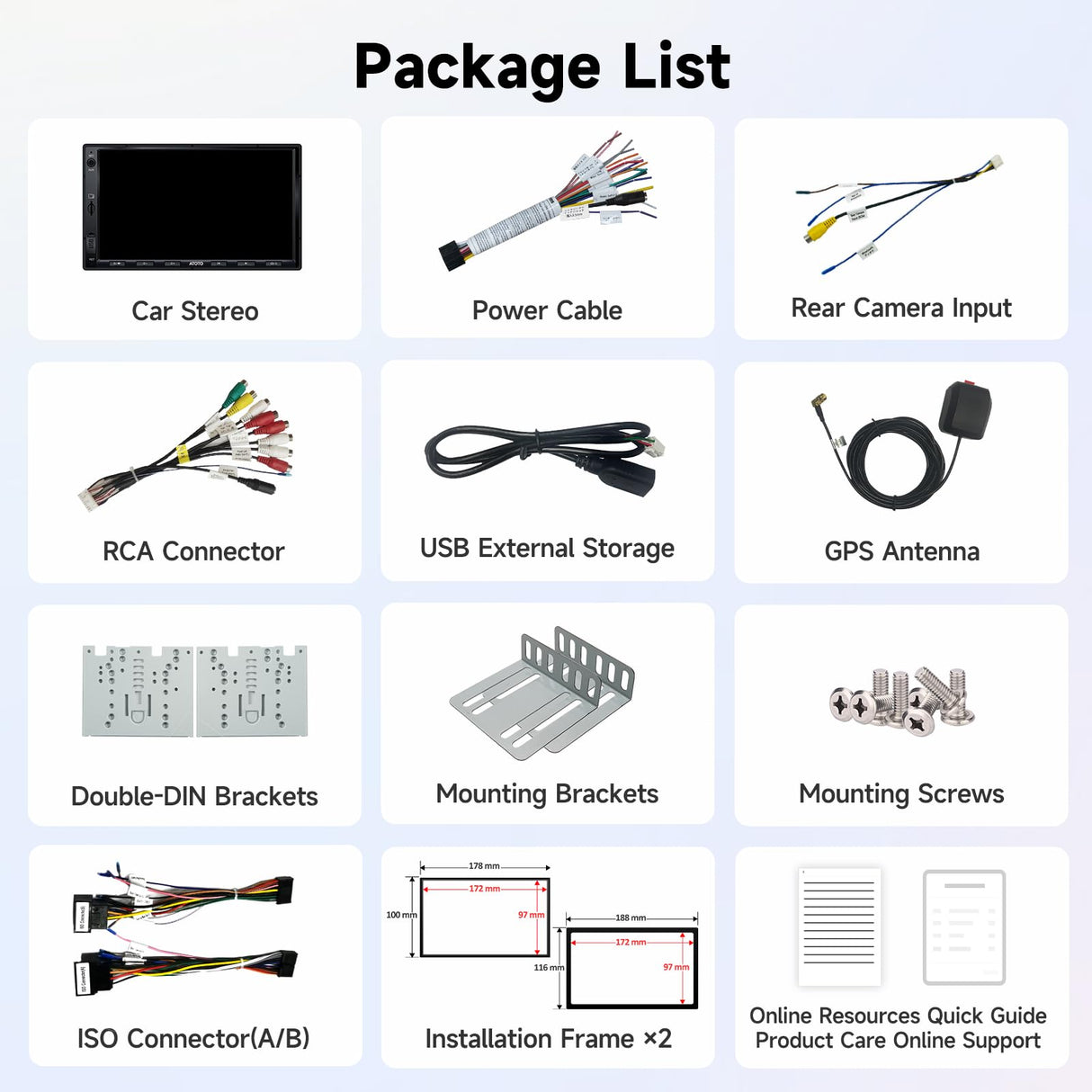 ATOTOZONE A5L Android Double DIN Car Stereo, Wireless CarPlay & Android Auto, 7inch Touchscreen Car Radio, WiFi/Bluetooth/USB Tethering, 24B-EQ DSP, MirrorLink, 2G+32G, FM/RDS, AI Chat, GPS Tracking