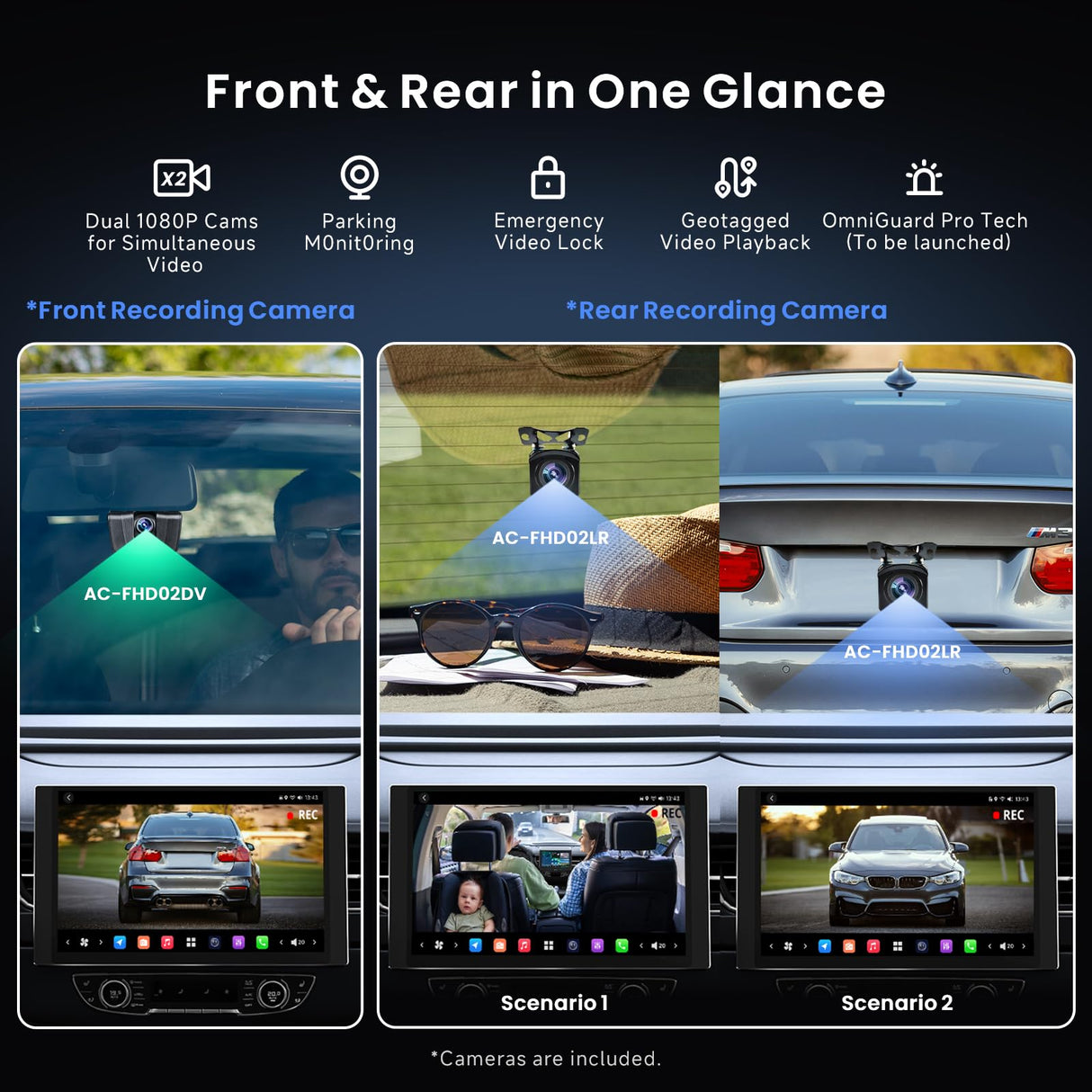 ATOTO X10G125E-R3 12,5" QLED Autoradio Android 1DIN/2DIN avec 2 Caméras Dashcam, GPS Intégré, Écran Flexview, 8+128G, Audio 7.1.2CH, 4G LTE, CarPlay & Android Auto sans Fil