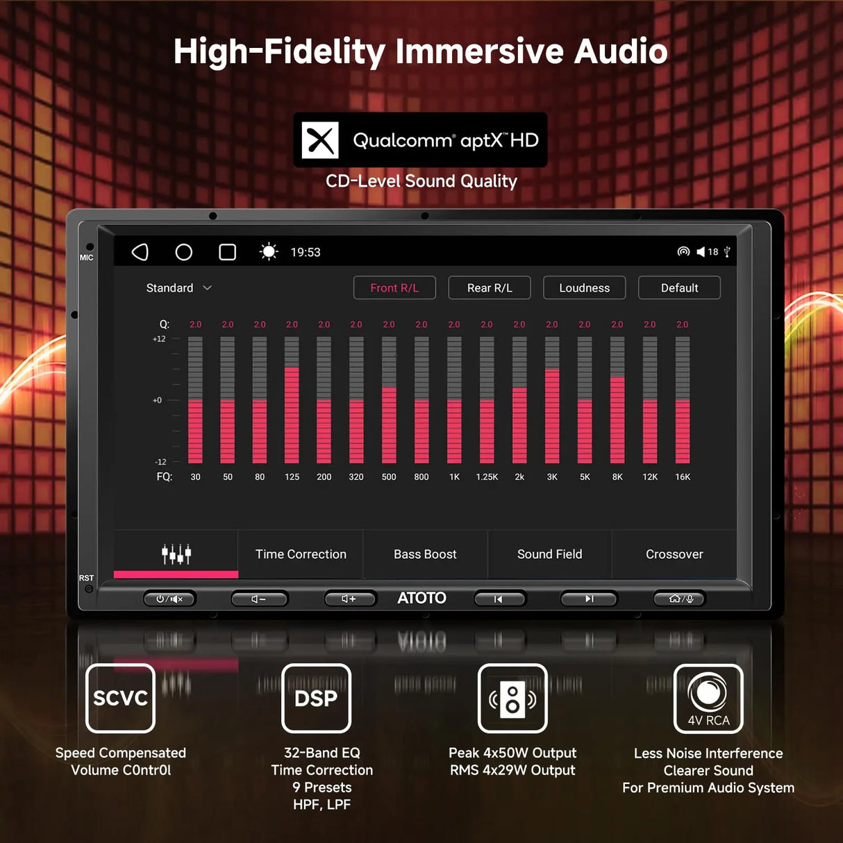 ATOTO S8 UN 7" QLED Doppel-DIN Android Auto-Navigation Autoradio, Drahtloses CarPlay & Android Auto, Eingebautes 4G LTE, 6G+128G, 2 BT mit aptX HD, KI-Sprachassistent, GPS-Tracking, LRV,S8G2A79UN