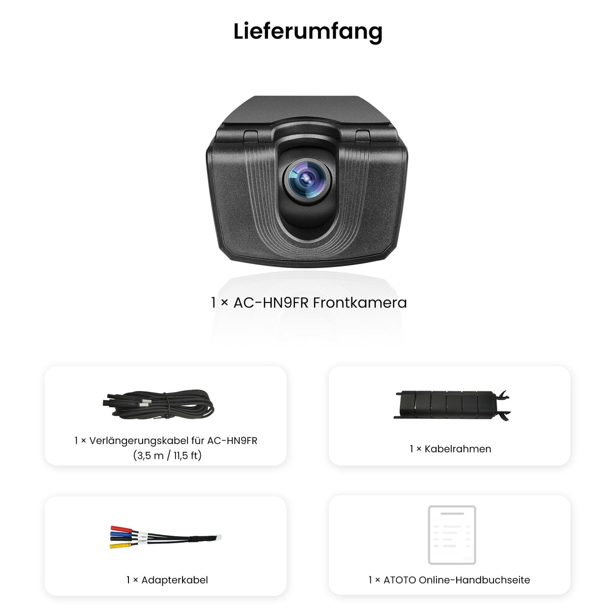 ATOTOEXCEL AHD 1080p Front Dashcam mit 30fps, Starlight Nachtsicht, WDR, 136° Weitwinkel, G‑Sensor, Parkmodus, Schleifenaufnahme, GPS‑Track‑Wiedergabe, Nur Kompatibel mit V10‑Serie, AC‑HN9FR