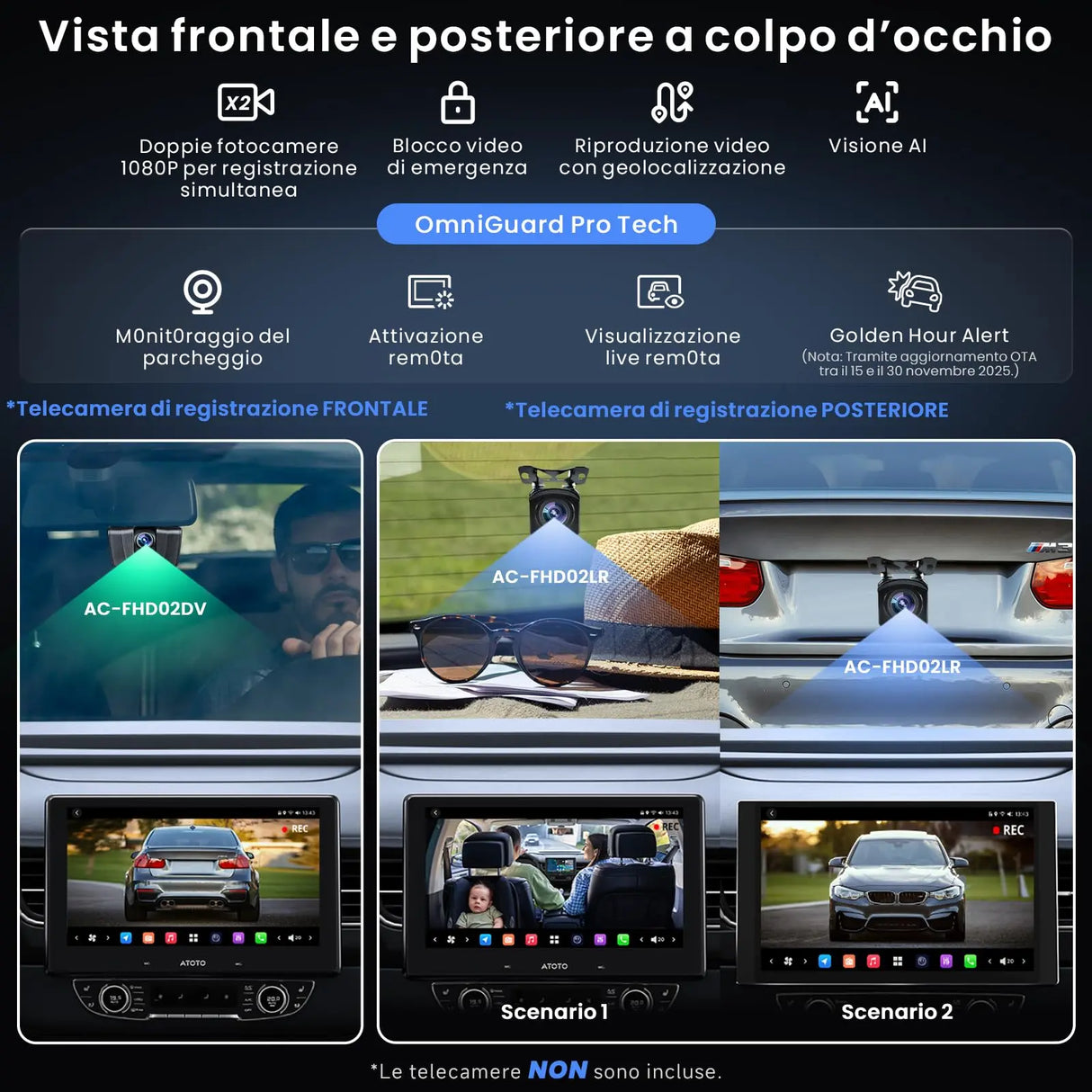 ATOTO X10G110E Autoradio 1 Din 10" QLED, Navigazione Integrata, CarPlay Wireless, Android Auto Wireless, Schermo Flottante, 8G+128G, 4G LTE, Doppio Telefono, Bluetooth
