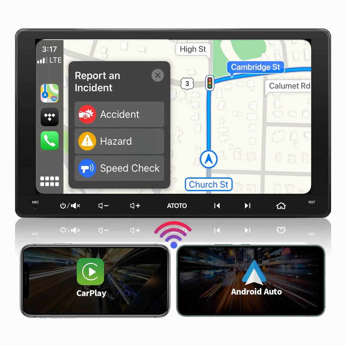 9inch] ATOTO F7WE Double Din Car Stereo, Wireless CarPlay & Wireless