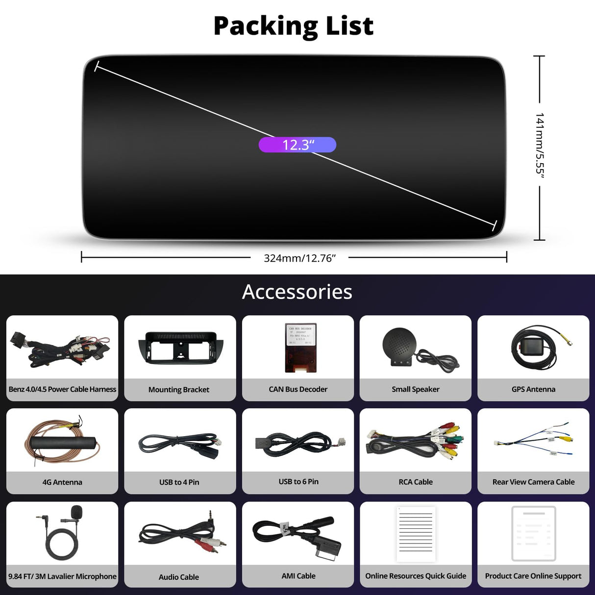 ATOTO S8MBBC312C8PN 12.3" Mercedes Compatible Car Stereo, Wireless CarPlay & Android Auto, Fits B-Class W245 NTG4.0 2011-2012, GPS Tracking, AI DriveChat, 4G LTE, Dual Bluetooth, Retains Original Functions