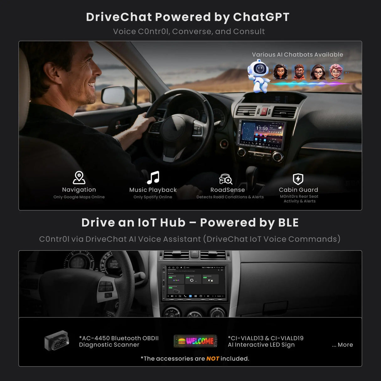 ATOTO X10G2A7E 7" Android Double DIN Car Stereo with Integrated Navigation, 8+128G, ChatGPT AI, 4G LTE, Wireless CarPlay & Android Auto, Dual Phone Connection & Bluetooth