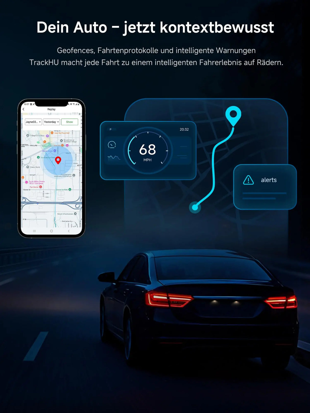 ATOTO CB6 Wireless CarPlay Adapter, Intelligenter AI-Sprachdongle mit GPS-Tracking, Kabelloses CarPlay und Android Auto, Bluetooth, 4GB+64GB, Kompatibel mit vielen Apps