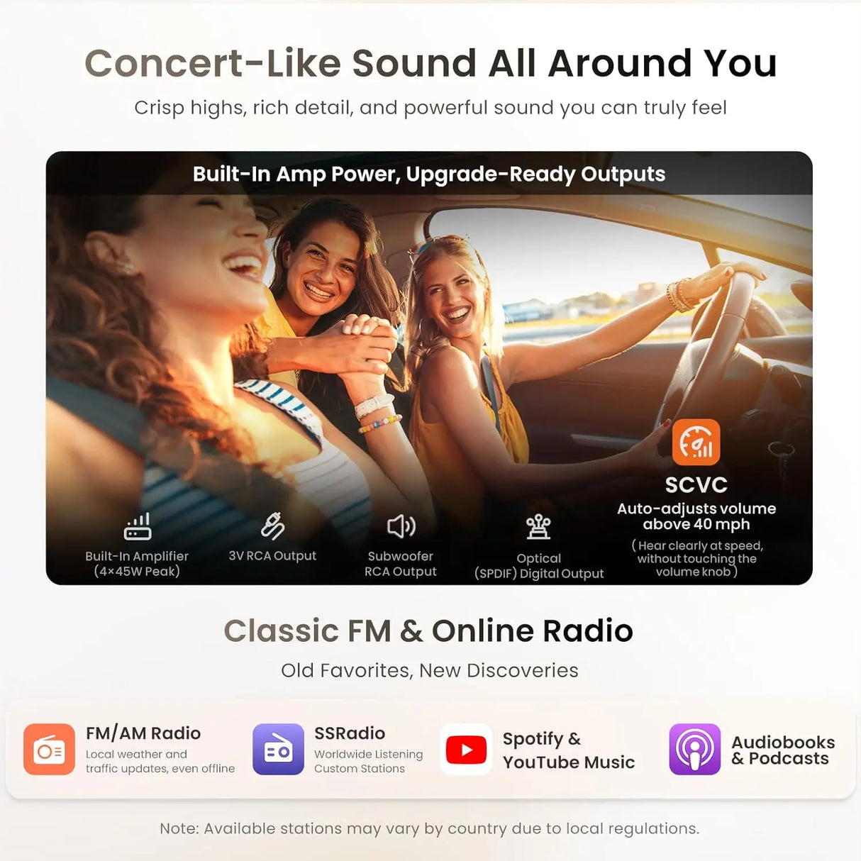 S8G2A74SD 7" Double DIN Android Car Stereo