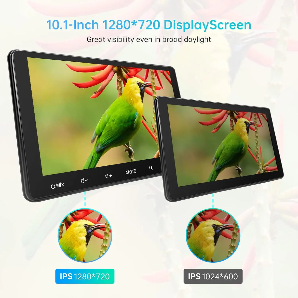 ATOTO F7G211WE 10.1" Double DIN Car Stereo with Wireless Apple CarPlay & Android Auto, QLED Touchscreen, DSP, Bluetooth, LRV, MirrorLink, Steering Wheel Control, AUX, FM/AM Radio