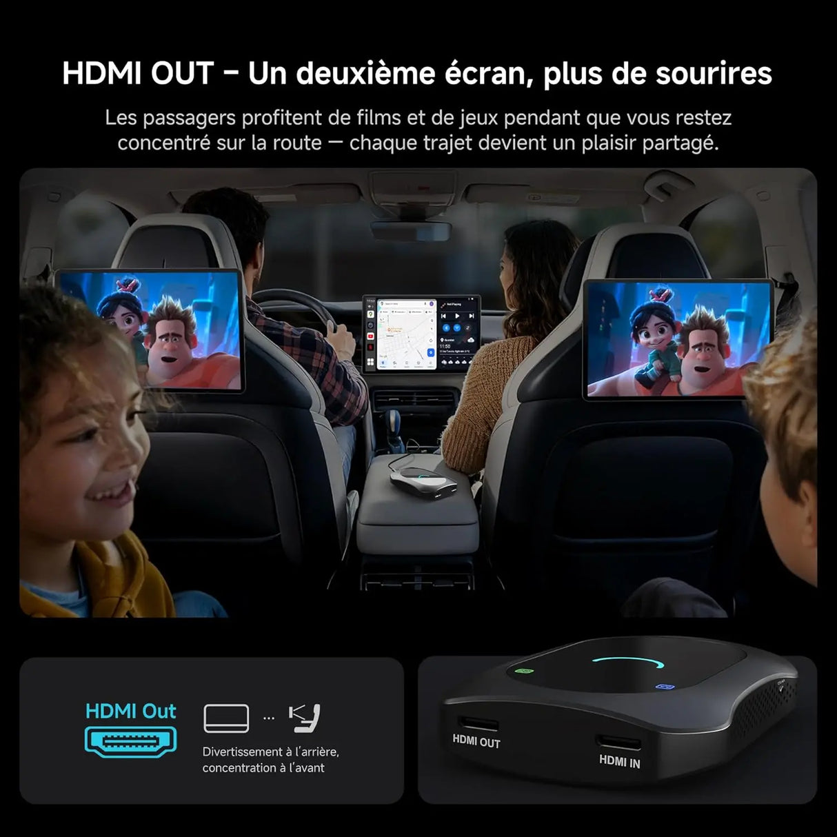 ATOTO CB7SATN CarPlay AI Box, Kabelloses CarPlay & Android Auto, 4G LTE (SIM), 256GB, HDMI In/Out, GPS, OBD, Dual Bluetooth, WLAN, USB C/A, OTA