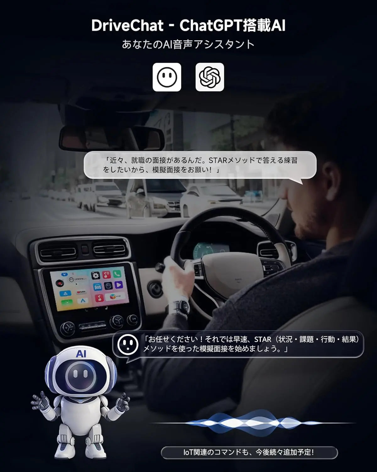 ATOTO CB4DT-GY CarPlay AI Box 車載AIボックス|ワイヤレスCarPlay・Android Auto対応、HDMI出力、動画アプリ対応、USB拡張最大256GB、4GB+32GB