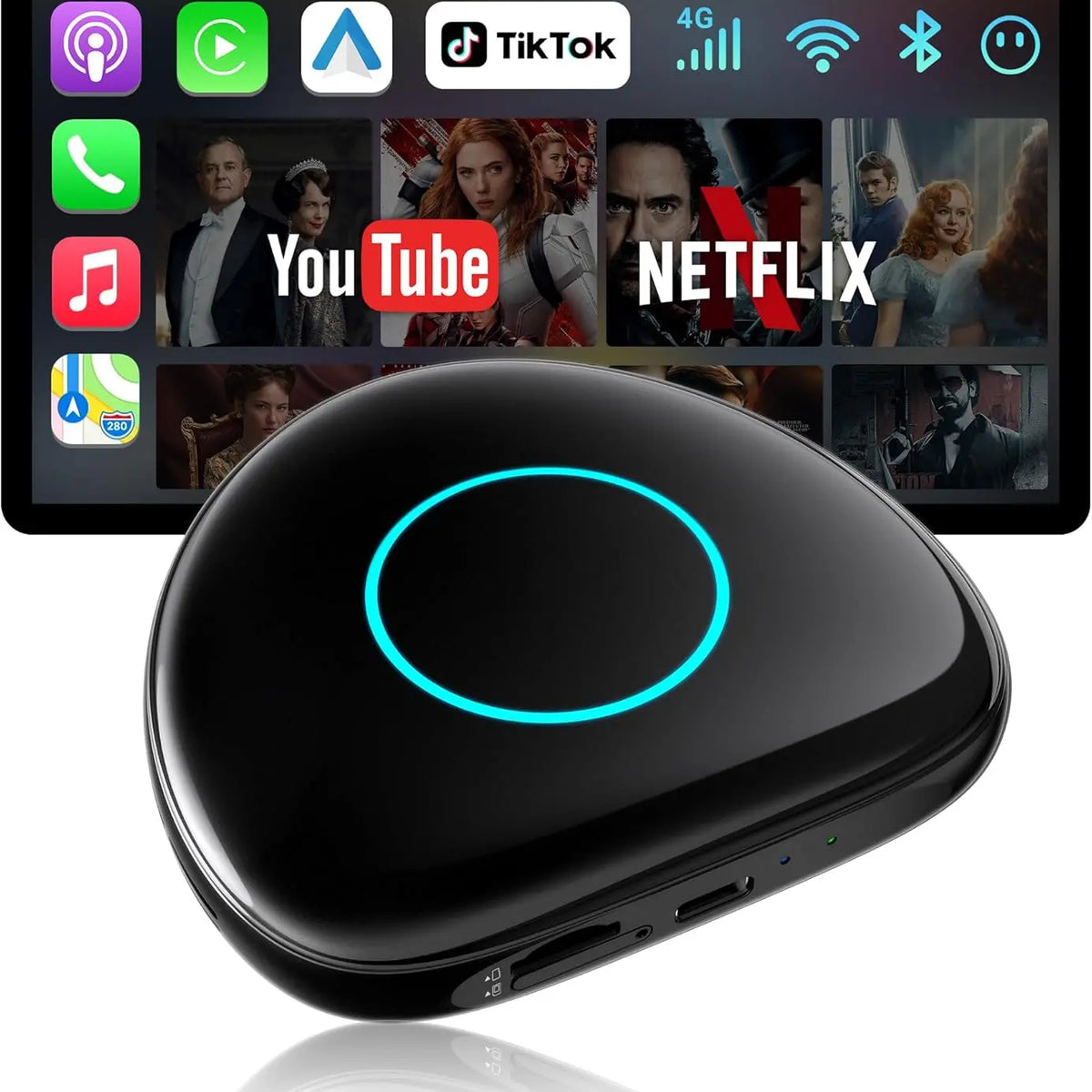 ATOTO CB6C Wireless CarPlay Adapter, Android 13, 4G+64G, GPS, 4G LTE