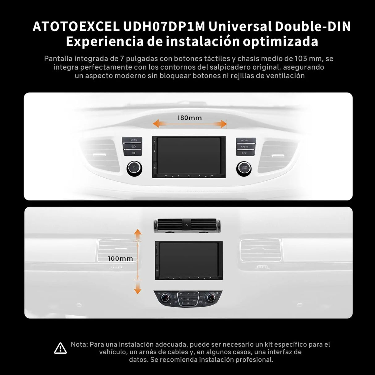 ATOTO V10G2D7OC Radio AI 2 DIN Android 7'' QLED, Karaoke en Coche, 6G+128G, Grabación Simultánea 4 Cámaras, aptX HD Bluetooth, 4G SIM/Wi-Fi, Wireless CarPlay & Android Auto