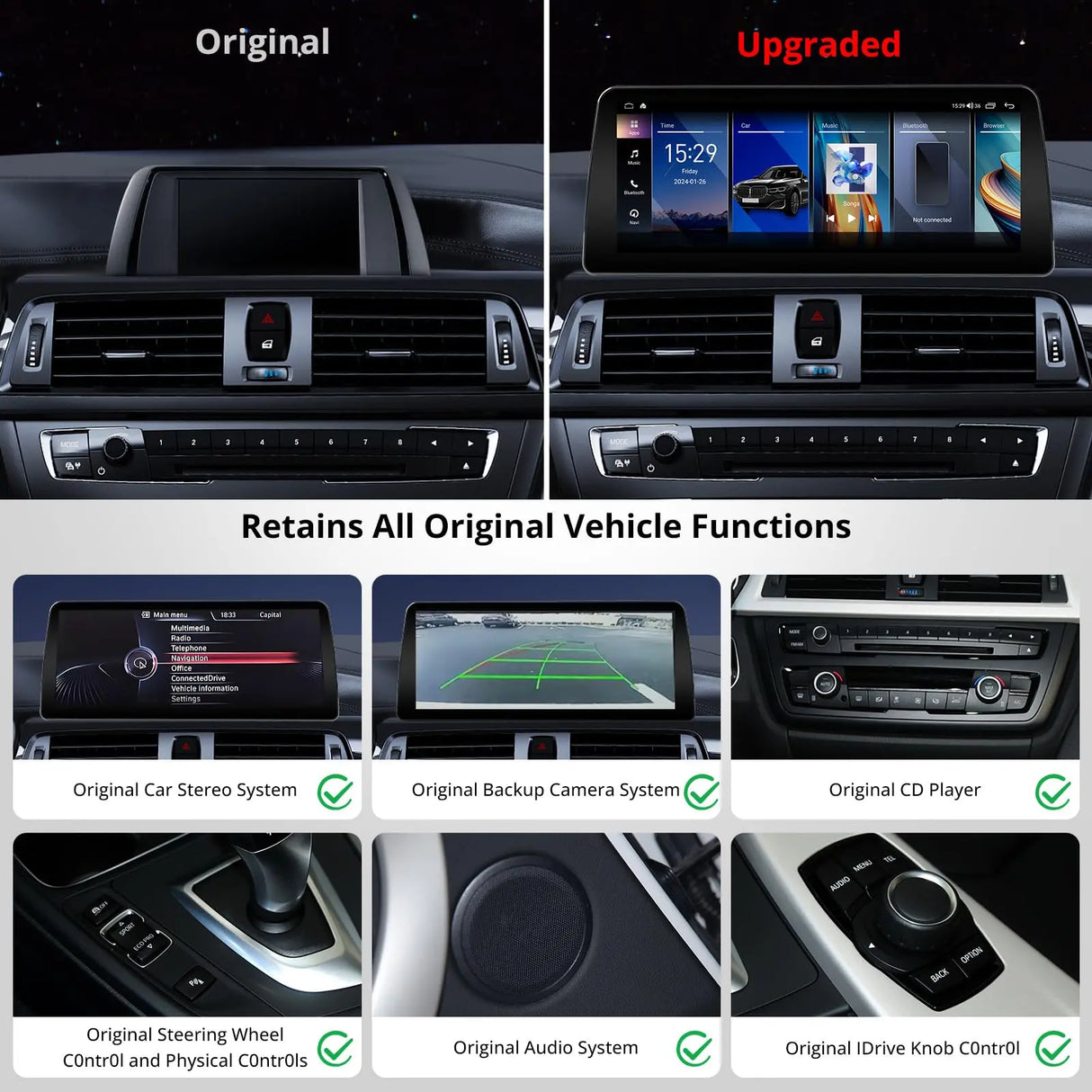 ATOTO 12,3" Autoradio Bluetooth CarPlay e Android Auto display, Compatibile con BMW Serie 3 F30 F31 F34 F35 NBT (2013-2017), Mantiene Tutte le Funzionalità Originali, Navigatore Auto, AI, 2 BT, 4G LTE