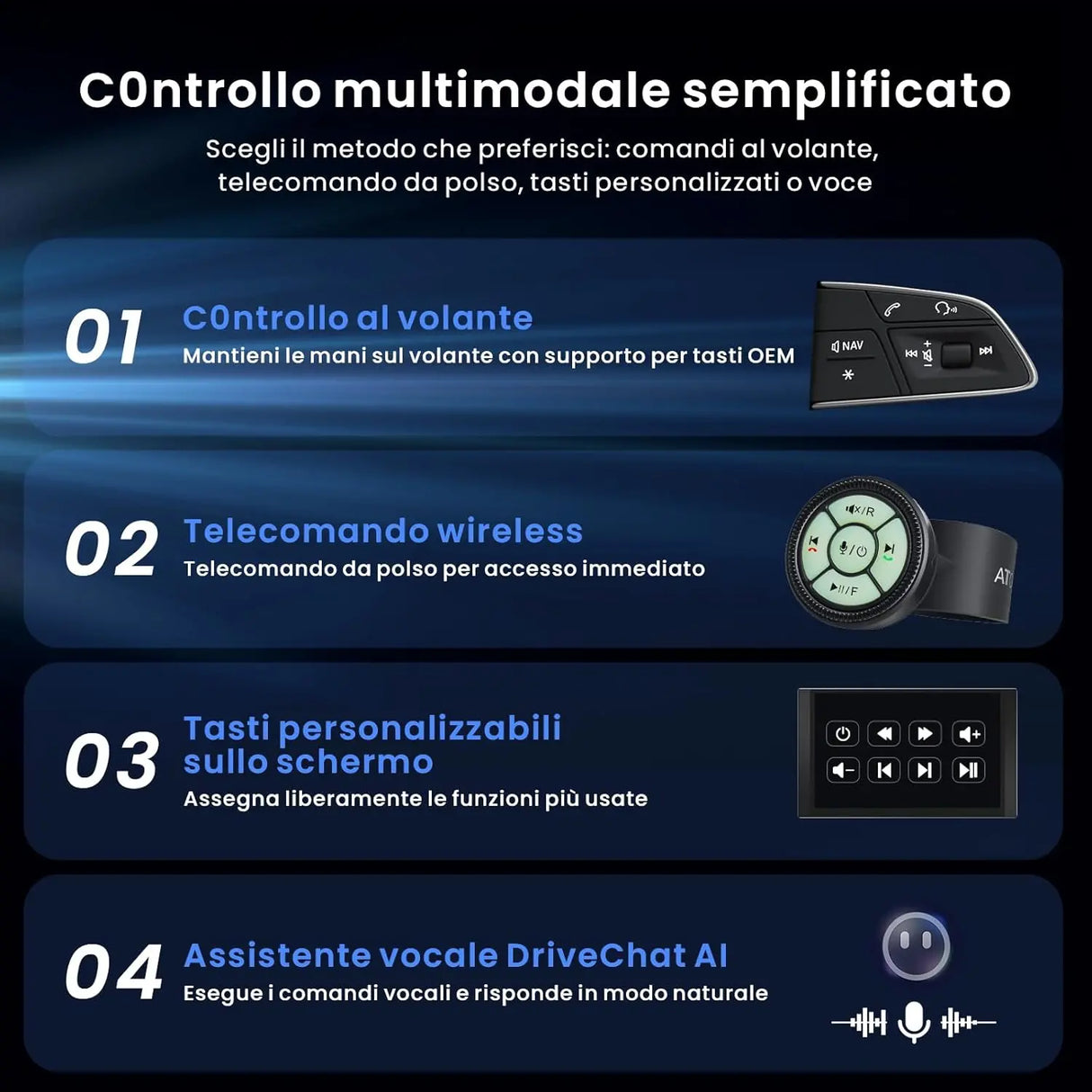 ATOTO X10G225E 12.5" QLED Autoradio Bluetooth 2 Din Android, 8+128 GB, CarPlay senza fili & Android Auto, 4G LTE, Assistente vocale AI, GPS, Doppio microfono, LRV, 36B-EQ, Ingresso HDMI