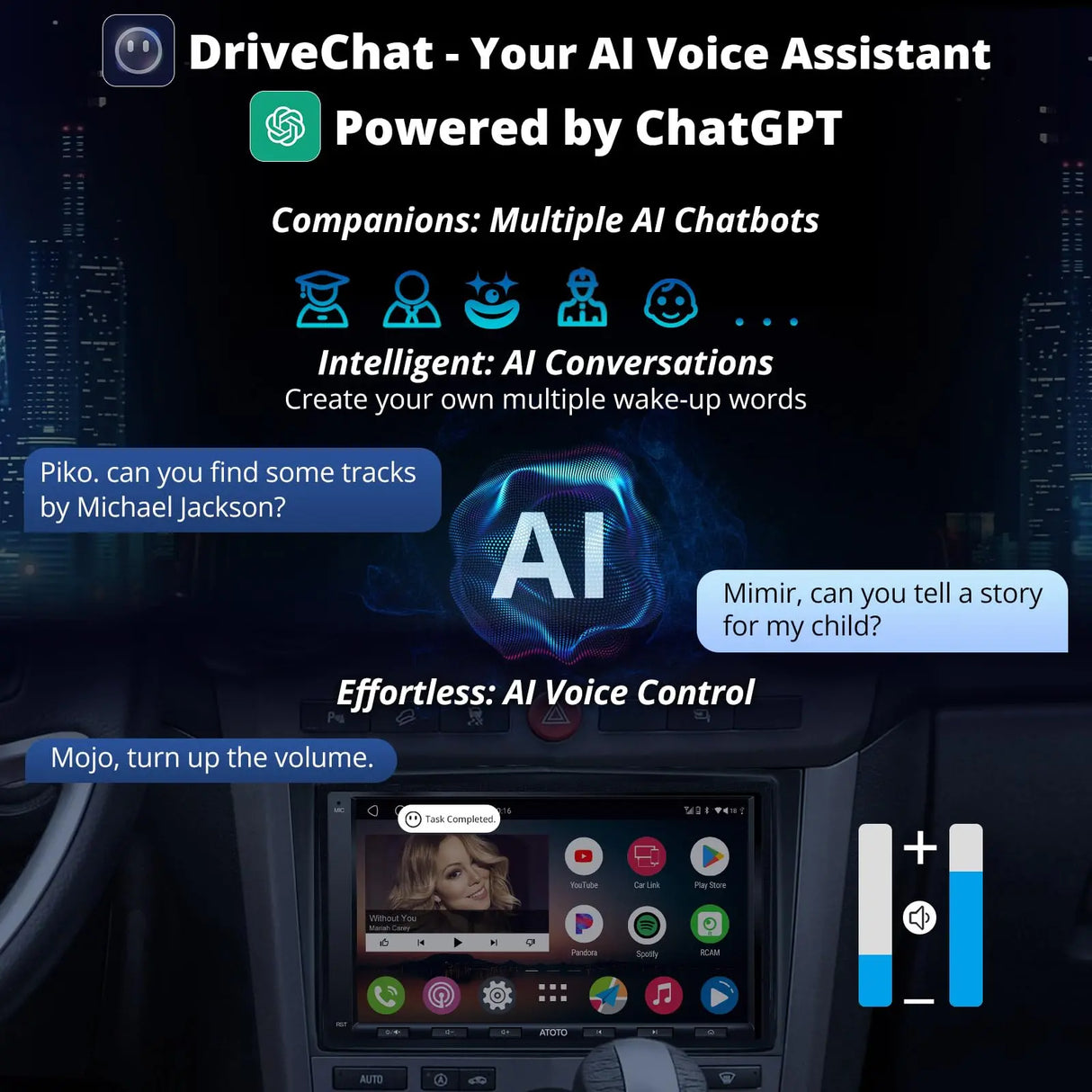 ATOTO A6OP07APF 7" Double Din Car Stereo, Wireless CarPlay & Android Auto, Dual Bluetooth, WiFi/BT/USB Tethering, HD LRV, 2G+32G, Compatible with Vauxhall Astra/Vivaro/Zafira