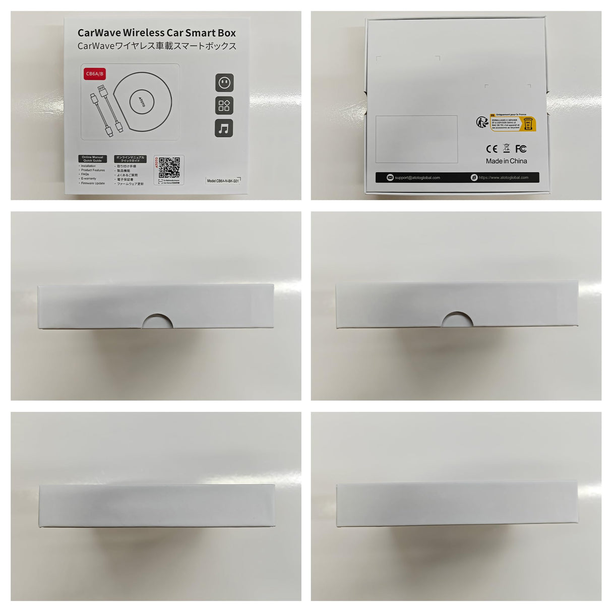 ATOTO CB6A Wireless CarPlay Adapter with OBD2 Diagnostics, 4GB RAM 64GB Storage, 4G LTE, Supports CarPlay & Android Auto, Preloaded DriveChat & FindApps, Plug-and-Play Car AI Box