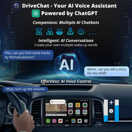 ATOTO S8G2A74MS 7" Double Din Head Unit with Wireless CarPlay & Android Auto, GPS Tracking, Built-in 4G LTE, Dual Bluetooth, LRV, SCVC, 4G+32G, Split-Screen Display