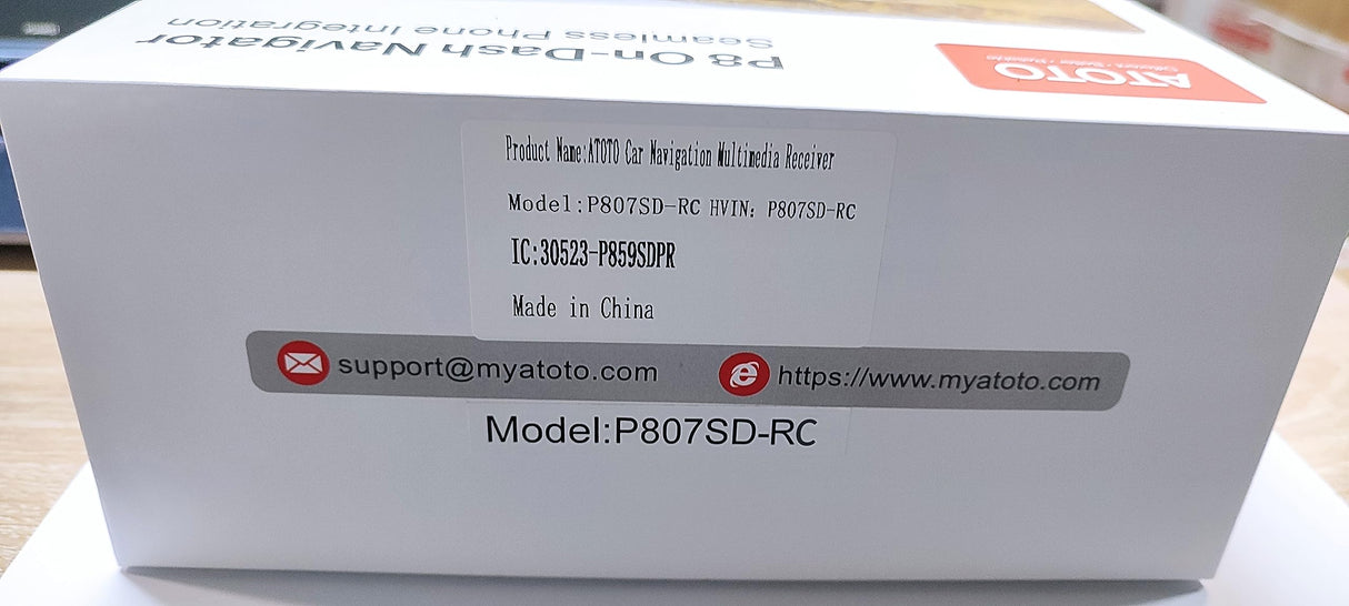 ATOTO P807SD 7" Portable Wireless Car Stereo with HD 1080P WDR Rear Camera, QLED Glare-Suppressing Touchscreen, Wireless CarPlay & Android Auto, OTA Upgrade, Remote Control & FM/AUX Output