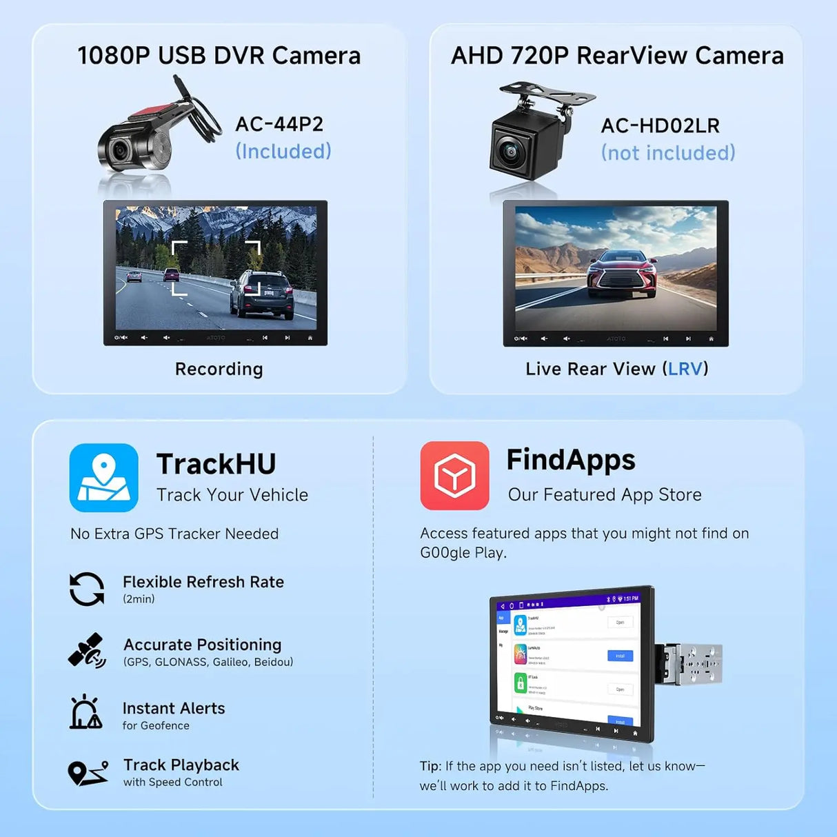 ATOTO A5LG110PT-S04 10.1" QLED Android Car Stereo with OBD2 Scanner, Single/Double Din, 2GB+32GB, Wireless CarPlay & Android Auto, Floating QLED Touch & Button Screen, Built-in AI Chat, WiFi/Bluetooth