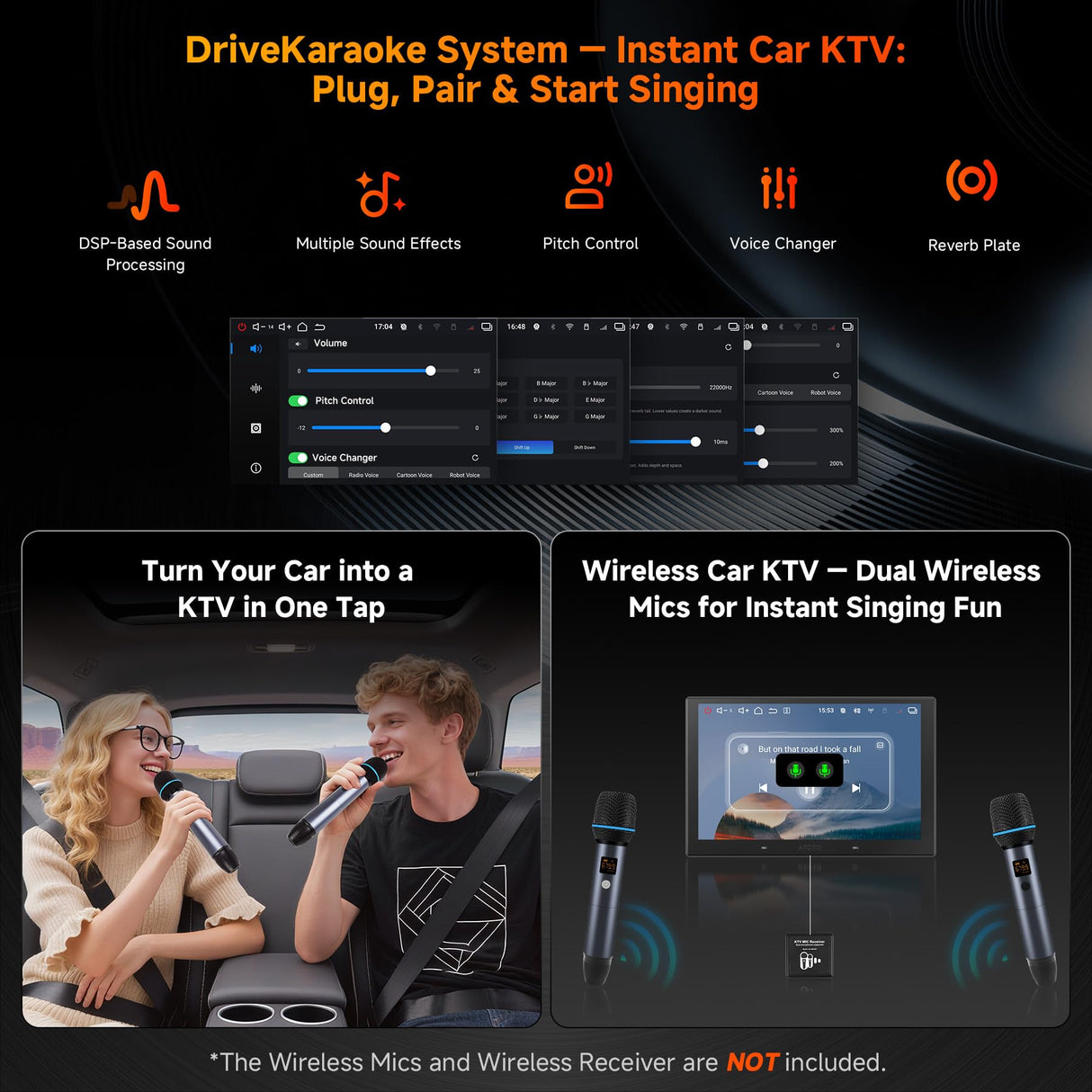 ATOTO V10G211OC 10" QLED Android 14 Double Din Car Stereo, 8-Core 6G+128G, Wireless CarPlay & Android Auto, 4G LTE/Wi-Fi, in-Car Karaoke, 7.1.2 CH Pro DSP Audio, aptX HD Bluetooth, AI & GPS Tracking