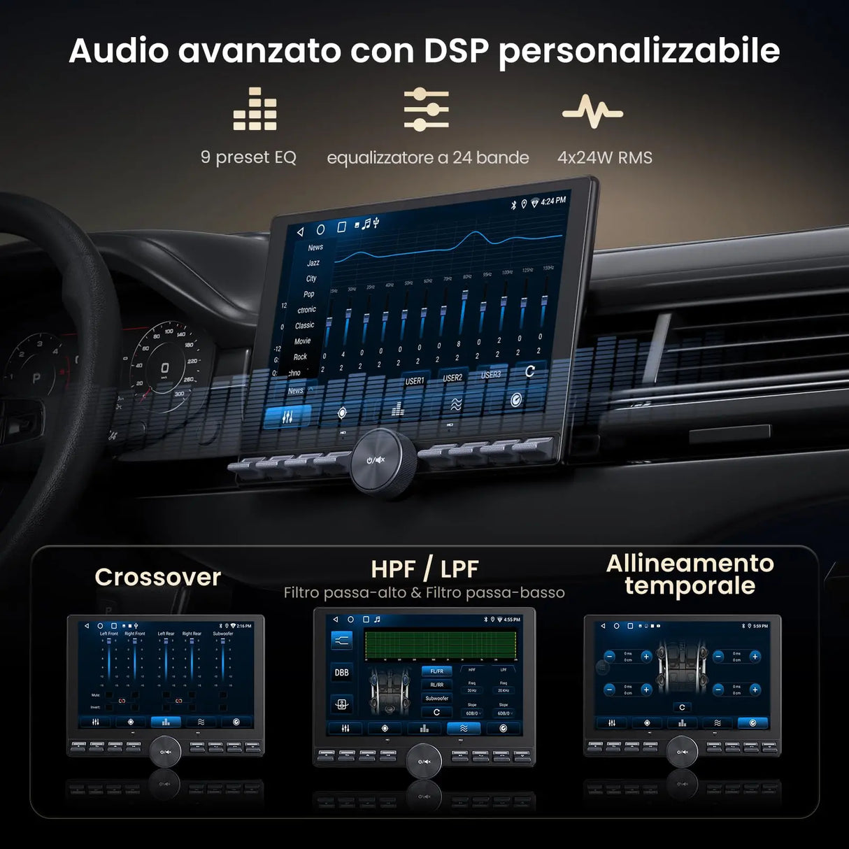 ATOTO A5LG110PT-S01 10.1" FlexView Floating Car Radio with Backup Camera, Wireless CarPlay & Android Auto, Adaptive 1 DIN & 2 DIN, ChatGPT AI, Wi-Fi/USB, EQ/DSP/RDS
