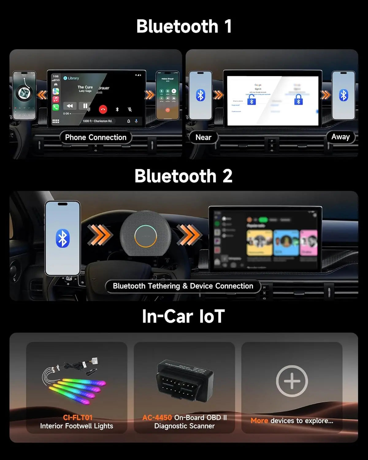 ATOTO CB6 2025 Upgrade Wireless CarPlay Adapter & Android AI Box, Plug & Play CarWave Smart Box with AI DriveChat, GPS Tracking, Android 13, 4G LTE, Dual Bluetooth, 8G+128G