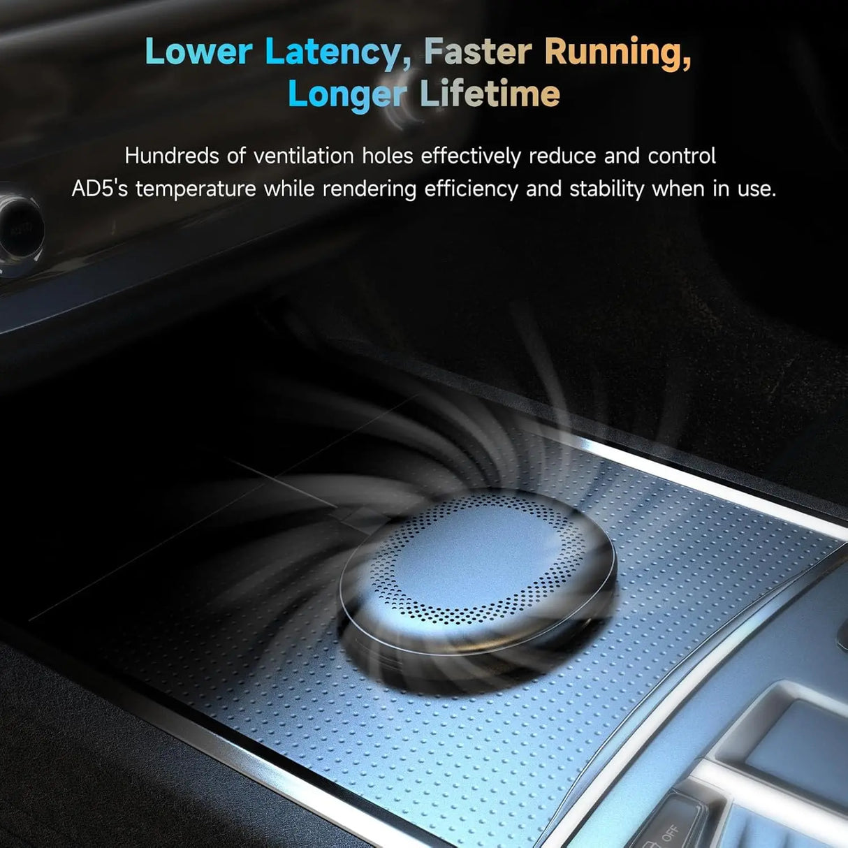 ATOTO AD5 Adaptateur CarPlay/Android Auto Sans Fil - ChatGPT IA, WiFi Double Bande, 256 Go TF, Streaming HD
