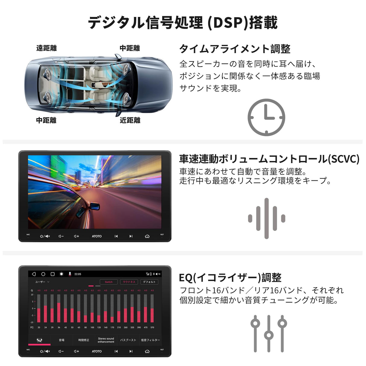 ATOTO S8G2094MS 9" QLED 2 Din ディスプレイオーディオ Androidカーナビ、8コア 4GB+32GB、ワイヤレスCarPlay/Android Auto、4G内蔵、デュアルBluetooth、Wi-Fi/USB テザリング、内蔵DSP・アンプ、GPS追跡、AI会話、MirrorLink、2分割画面、HDMI入力/出力対応、AHD 1080P フロント/リアカメラ