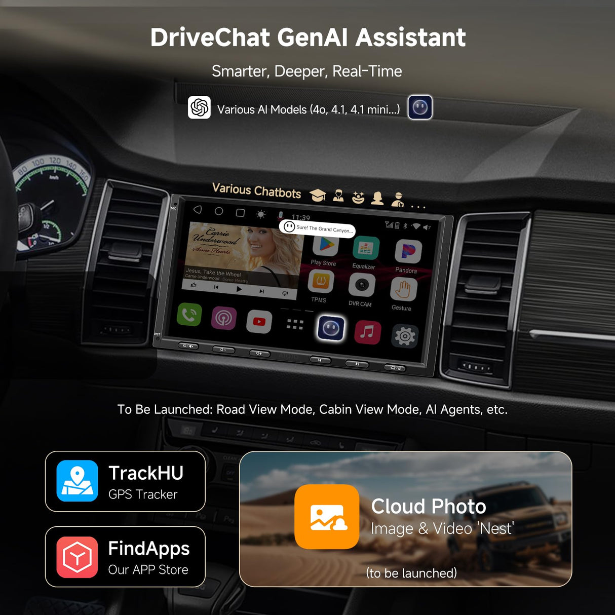ATOTO S8G2A74MS 7" QLED Double Din Android Car Stereo & 1080P Front Camera, 4G+32G, Smart AI Chat, Wireless CarPlay & Android Auto, Dash Cam, Built-in 4G, Dual Bluetooth, WiFi/USB