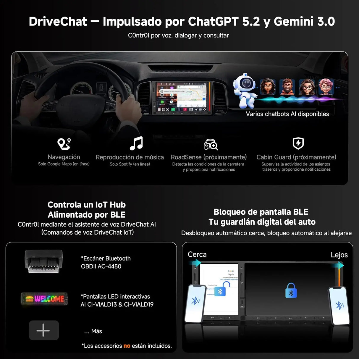 ATOTO V10G2D7OC Radio AI 2 DIN Android 7'' QLED, Karaoke en Coche, 6G+128G, Grabación Simultánea 4 Cámaras, aptX HD Bluetooth, 4G SIM/Wi-Fi, Wireless CarPlay & Android Auto
