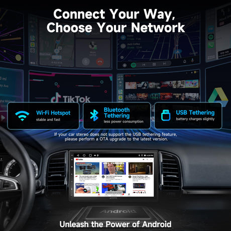 ATOTO A5LG2B7T 7" Double Din Car Stereo with Backup Camera & DVR Dashcam, Android, Wireless CarPlay & Android Auto, ChatGPT, GPS Navigation, WiFi, Bluetooth, USB, 24-Band EQ DSP, 2G+32G