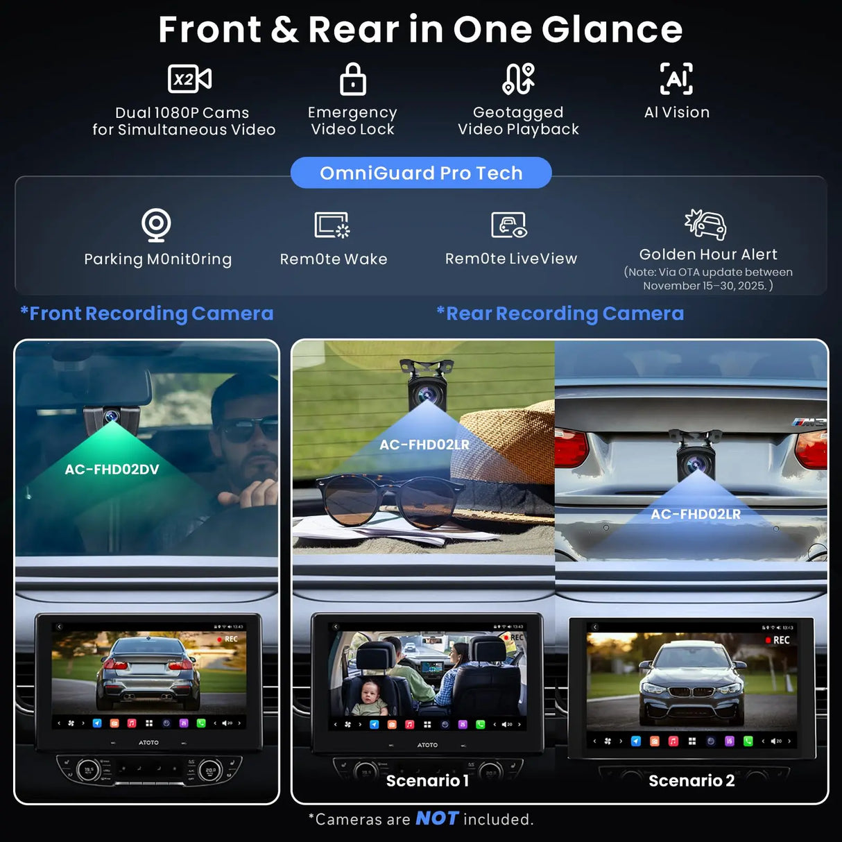 ATOTO X10G110E 10" QLED AI Android Autoradio 1 DIN, Integrated Navigation, 8G+128G, 4G LTE, Floating Screen, Wireless CarPlay & Android Auto, Dual Phone Connection & Bluetooth