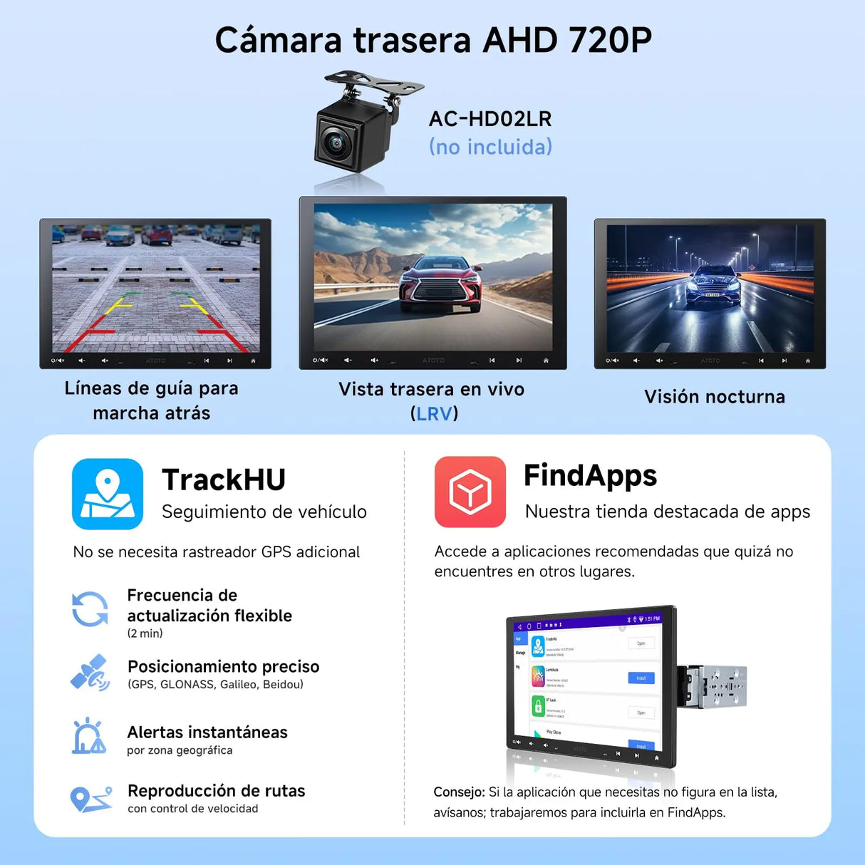 ATOTO A5LG110T Radio Coche 2 DIN/1 DIN 10" IPS, CarPlay y Android Auto Inalámbrico, Pantalla Flotante, MirrorLink, DSP, FM/RDS, WiFi/BT/USB