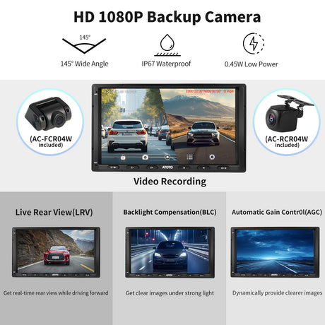 ATOTO S8G2A74MS 7" Touch Screen Double Din Head Unit, Wireless CarPlay & Android Auto, Dual Cam, ChatGPT AI, 4G LTE, DSP, Octa-Core 4+32GB