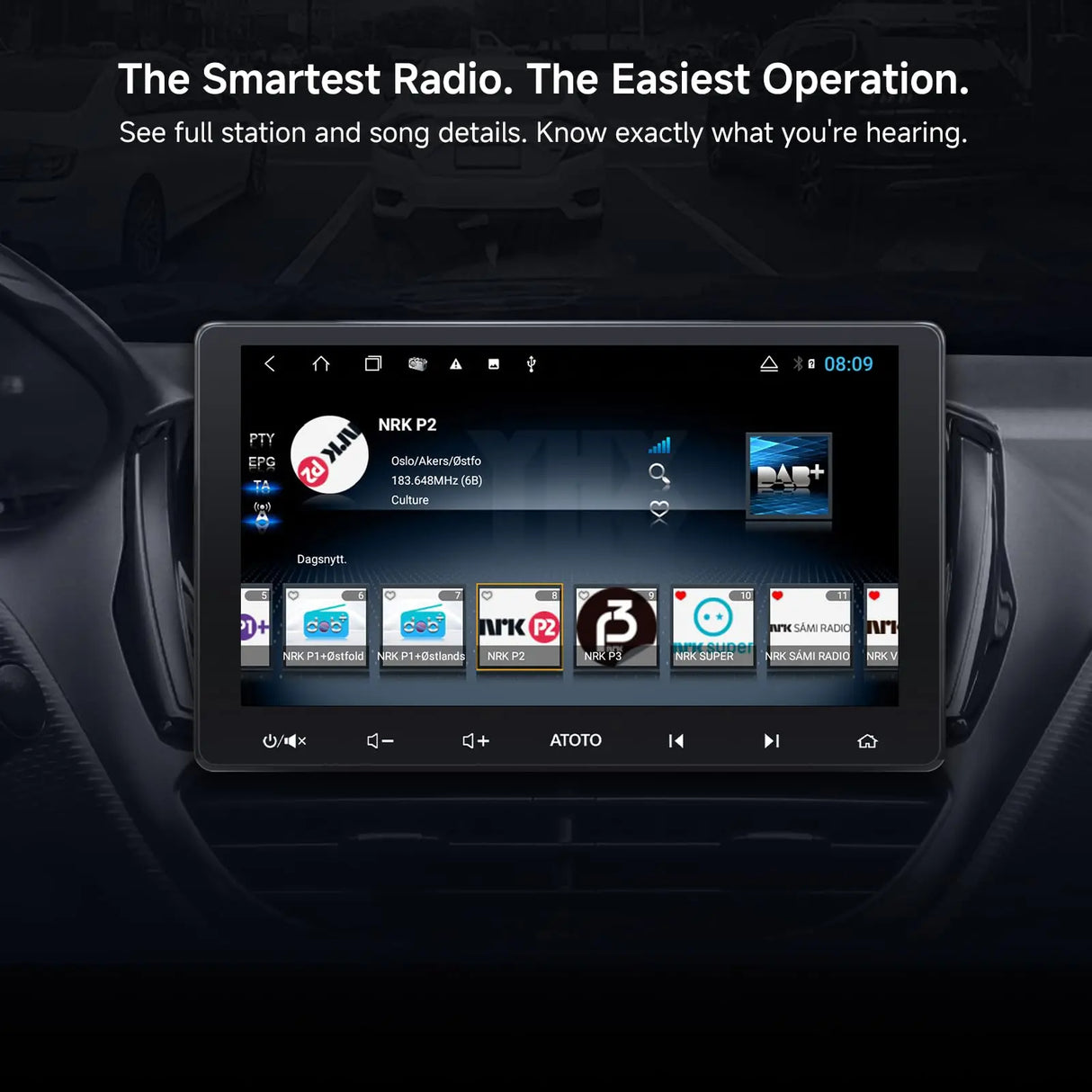 ATOTO AC-4475 USB DAB+ Digital Radio Receiver Dongle – Compatible with ATOTO A5, A6, and S8 Series Android Car Stereos