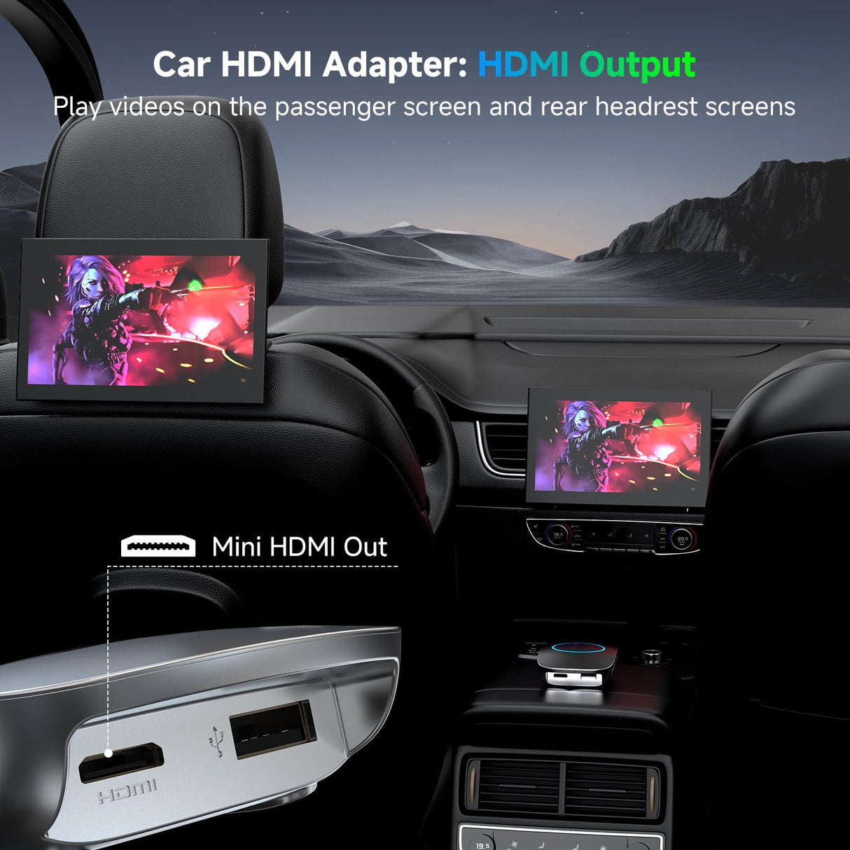 ATOTO CarWave CB4DT Wireless CarPlay Adapter Ai Box with OBD2 Scanner Car Video Streaming Plug & Play for iPhone & Android Auto with ChatGPT Supports YouTube Netflix 256GB Max HDMI