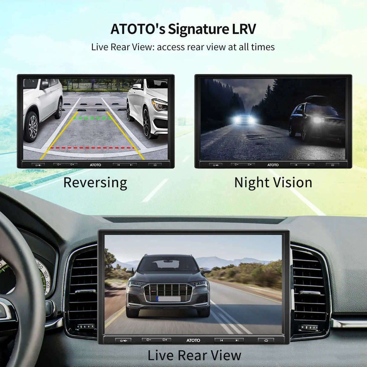 ATOTO F7G110XED 10" Single Din & Double Din Head Unit with Built-in DAB+, Wireless CarPlay & Android Auto, QLED Touchscreen, Bluetooth, HD LRV, MirrorLink, Quick Charge, USB/SD