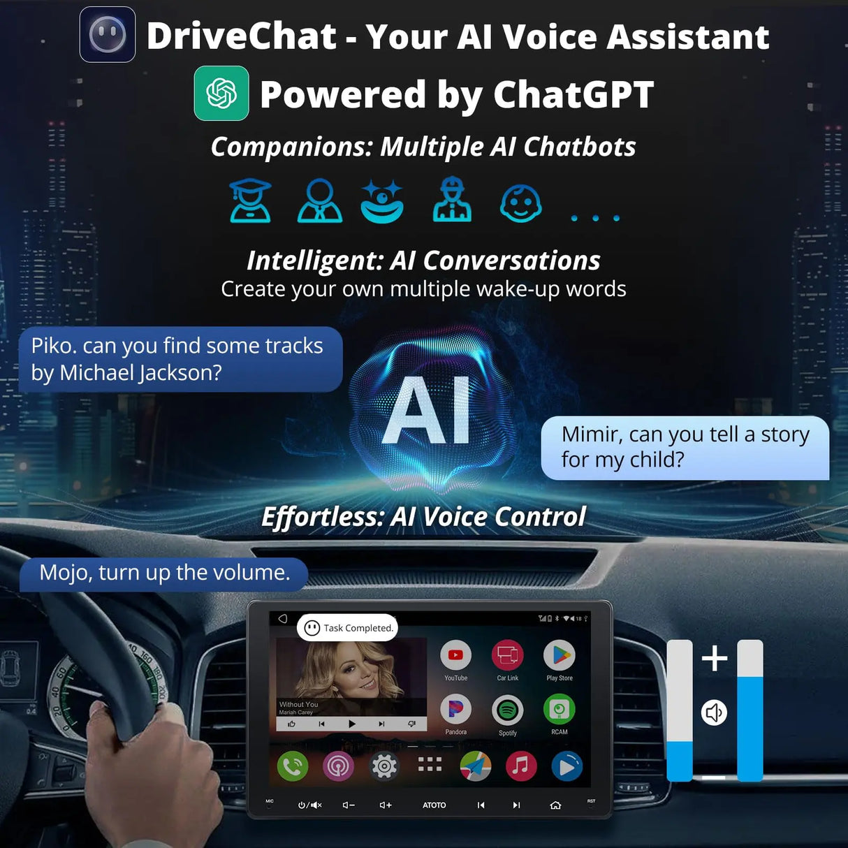 ATOTO A6G209PF 9" Autoradio 2 Din – Display IPS, Doppio Bluetooth, 2G+32G, Wireless CarPlay e Android Auto, Tethering WiFi/BT/USB, HD LRV