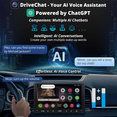 ATOTO A6G209PF 9" Double Din Car Stereo, Touchscreen, Wireless CarPlay and Android Auto, Dual Bluetooth, GPS Tracking and Navigation, WiFi/BT/USB Tethering, HD Live Rearview, DSP, SCVC, 2G+32G