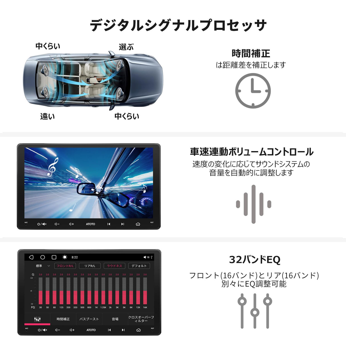ATOTO S8G2099UN 2DINディスプレイオーディオ Androidカーナビ、9インチQLED、6GB+128GB、ワイヤレスCarPlay/Android Auto、4G/WiFi対応、AI音声アシスタント、GPSトラッキング、ジェスチャー認識、aptX HD Bluetooth、4*49Wアンプ、内蔵DSP
