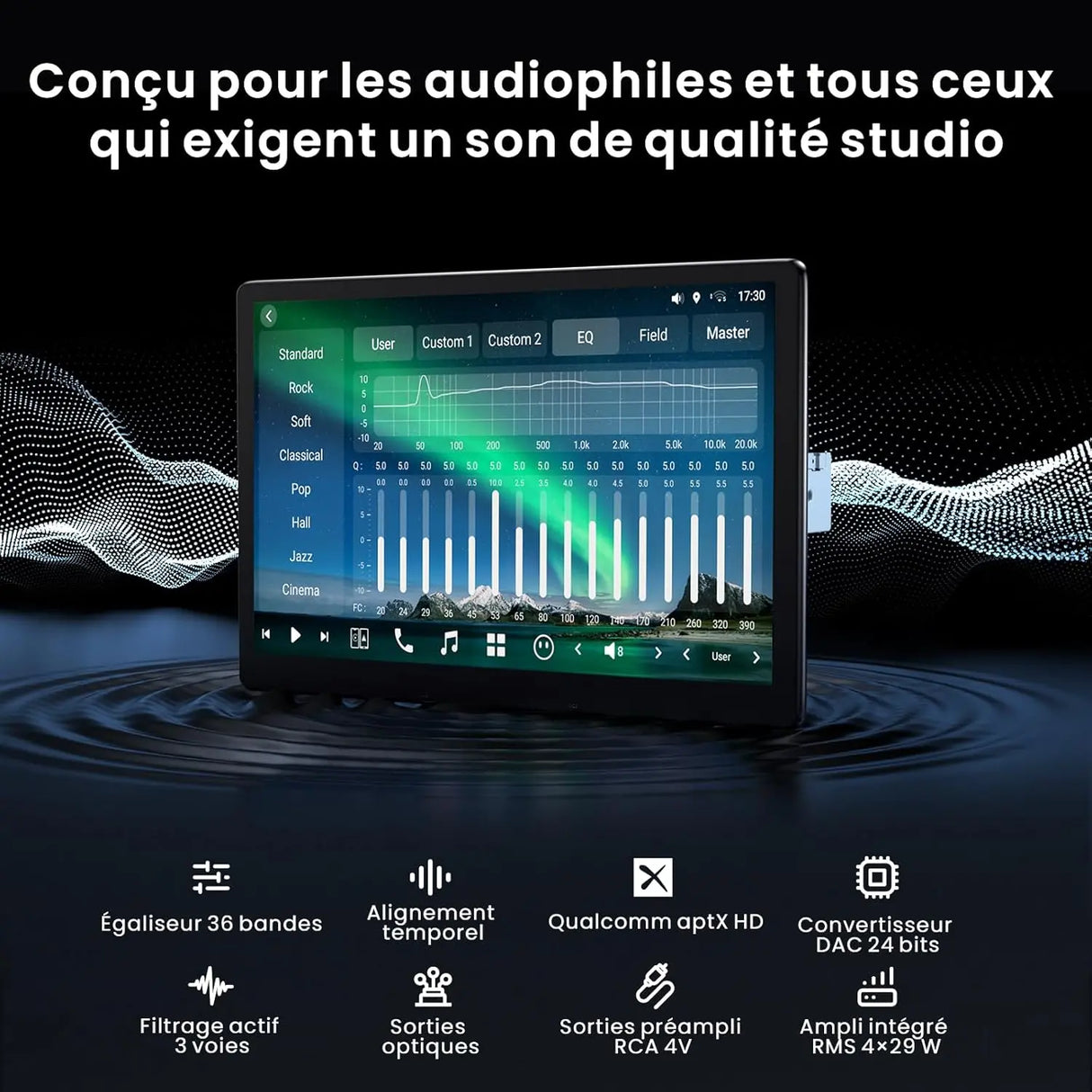 ATOTO X10G129E 12,9" Autoradio 1 DIN avec écran flottant QLED, CarPlay & Android Auto sans fil, 8+128 Go, 4G LTE, Connexion Dual Téléphone, Double Bluetooth, GPS Tracking et Assistant Vocal AI