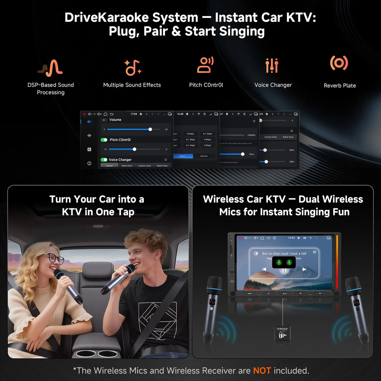 ATOTO V10G2D7OC 7" Double Din Android Car Stereo, Karaoke In-Car Mode, 4-Camera Simultaneous Recording, 4G LTE, aptX HD Bluetooth, DSP 4V RCA Pre-Out, Subwoofer L/R Output, Dual Microphone