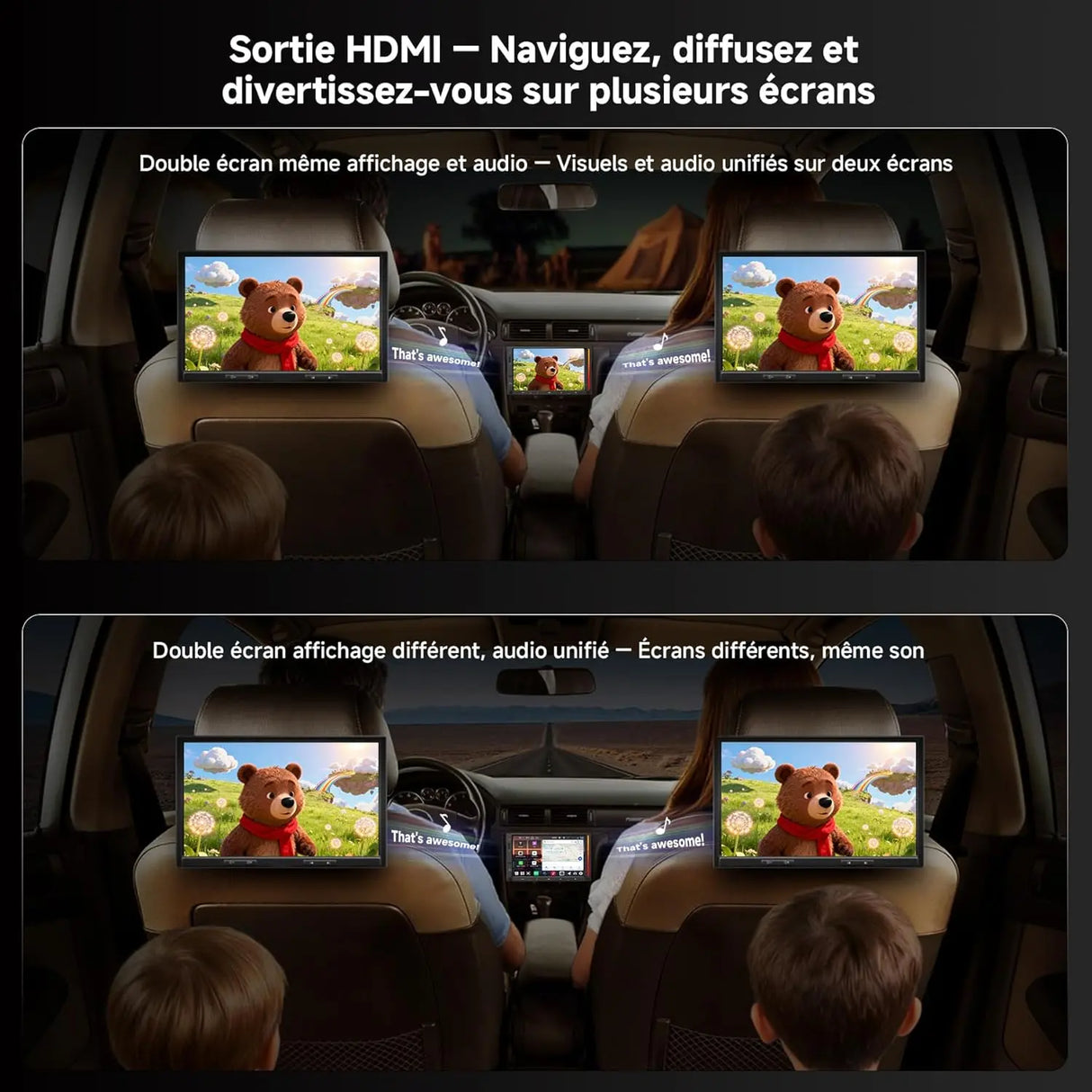 ATOTO V10G2D7OC Autoradio 2 DIN Android 7" QLED, Karaoké embarqué, Enregistrement simultané 4 caméras, Wireless CarPlay & Android Auto, 4G LTE/Wi‑Fi, aptX HD Bluetooth