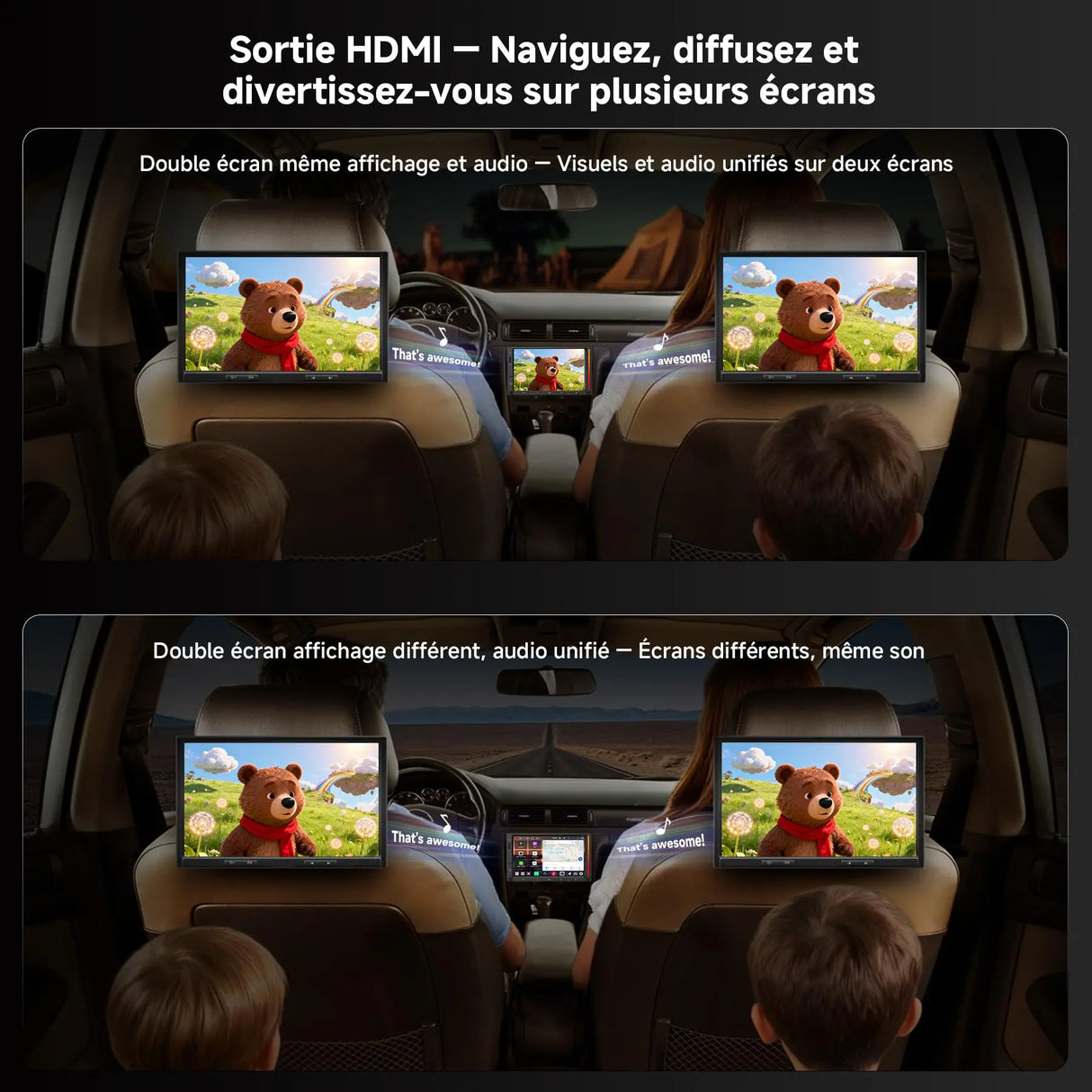 ATOTO V10G2D7OC Autoradio 2 DIN Android 7" QLED, Karaoké embarqué, Enregistrement simultané 4 caméras, Wireless CarPlay & Android Auto, 4G LTE/Wi‑Fi, aptX HD Bluetooth