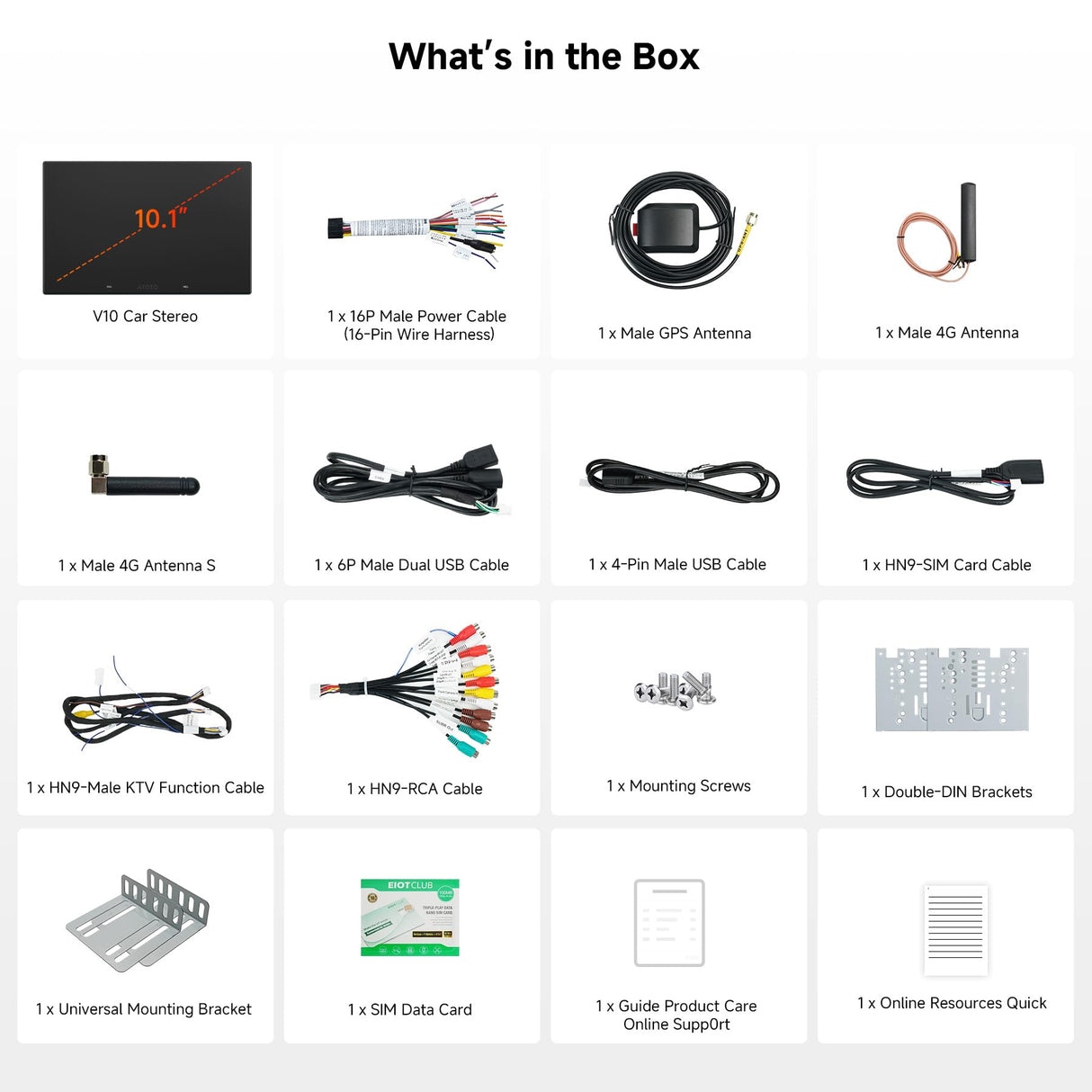 ATOTO V10G211OC 10" QLED Android 14 Double Din Car Stereo, 8-Core 6G+128G, Wireless CarPlay & Android Auto, 4G LTE/Wi-Fi, in-Car Karaoke, 7.1.2 CH Pro DSP Audio, aptX HD Bluetooth, AI & GPS Tracking