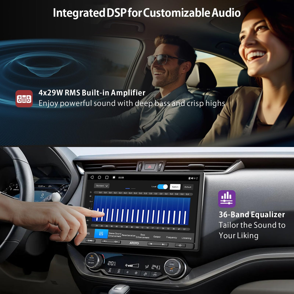 ATOTO S8G1104PRN Radio 2 DIN 10,1" – Bluetooth Dual, 2G+32G, LRV, CarPlay Inalámbrico y Android Auto por Cable, Conexión a Internet WiFi/BT/USB