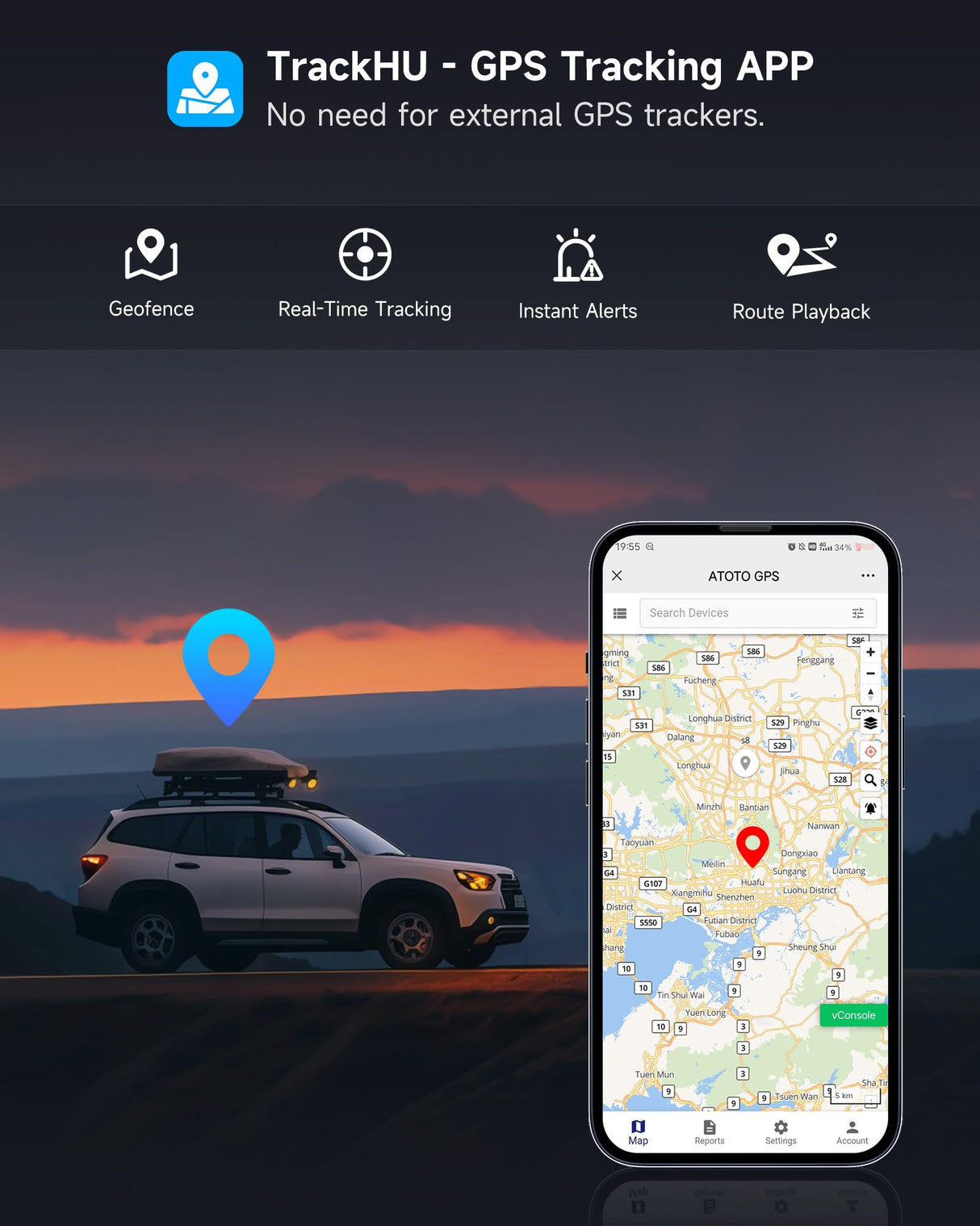 ATOTO CB6C CarWave AI Box Wireless CarPlay Adapter with GPS Tracking, Android 13, Android Auto Support, 4G LTE, AI Voice, 4GB+64GB Storage – Smart Car Dongle, Black